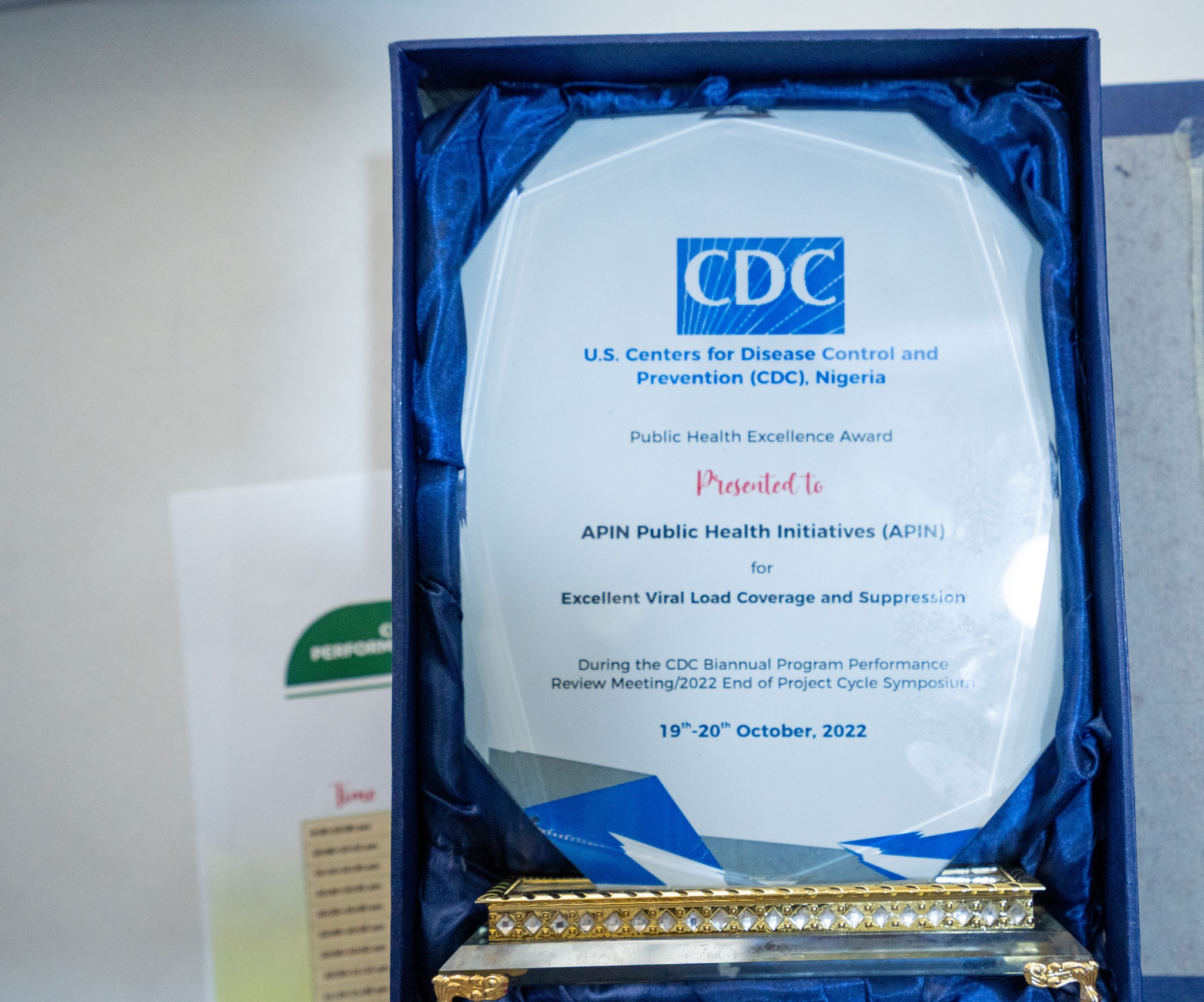 APIN Wins Two Awards at the CDC Biannual Program Performance Review meeting/2022 End of Project Cycle!
